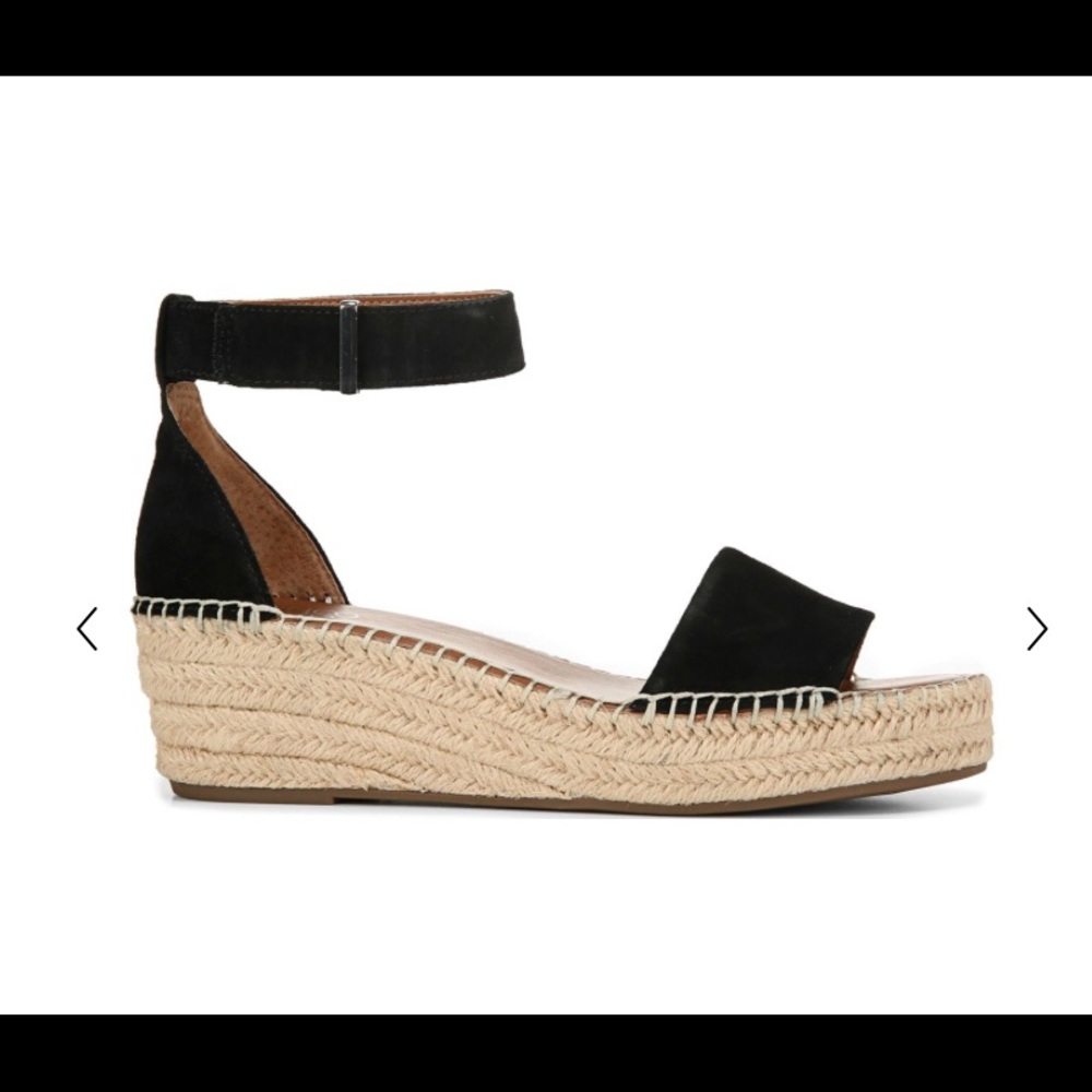 Women’s Franco Sarto Pela Espadrilles Leather Wedge Sandal size 8
